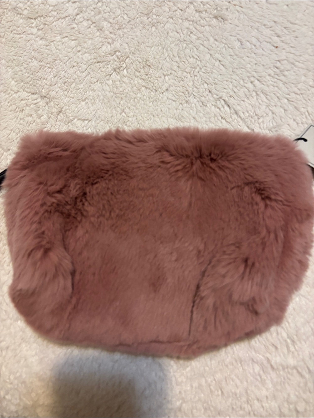 NWT Copenhagen Natures Collection small faux fur pink clutch- wristlet